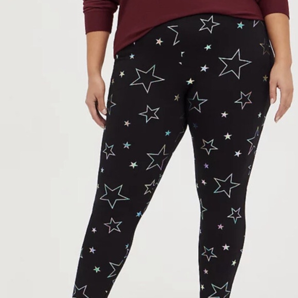 Torrid Rainbow Star Foil Leggings - Picture 1 of 5
